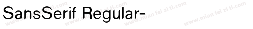 SansSerif Regular字体转换